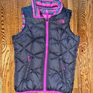 Girls North Face Reversible Puffer Vest